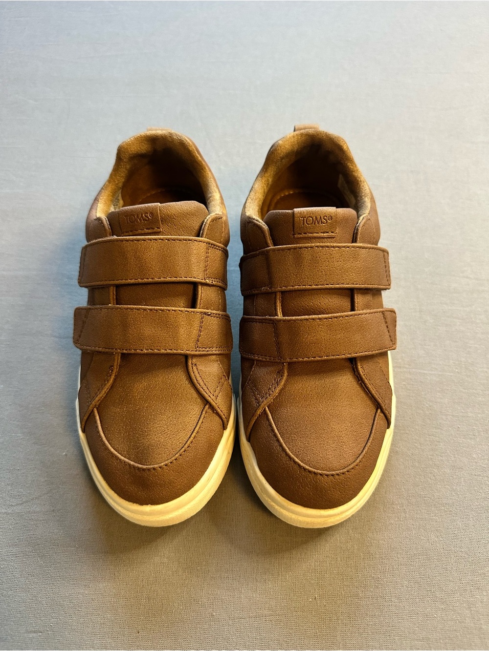 TOMS Kids Brown Double-Strap Sneakers